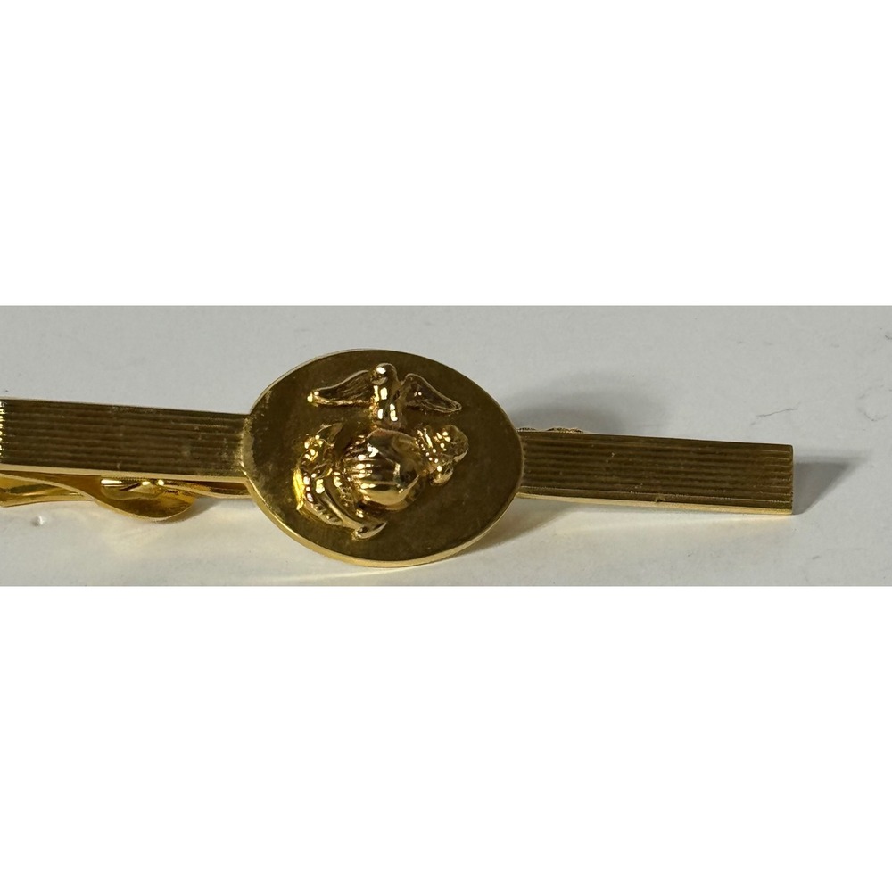 Vintage USMC Marine Corps EGA Tie Bar Clip O.E.C. 7-76 Eagle Globe Anchor